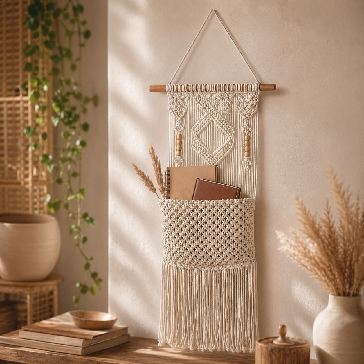 Macrame Wall Hanging made of cotton rope custom size and color